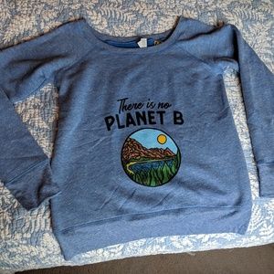 Off-the-shoulder sweatshirt